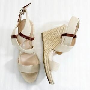 Banana Republic Espadrille Wedge Open Toe Sandals - Size 8.5